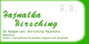 hajnalka wirsching business card